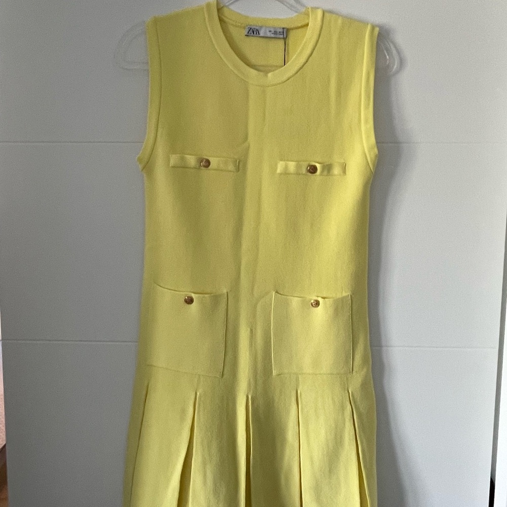 Zara Yellow Sleeveless Dress